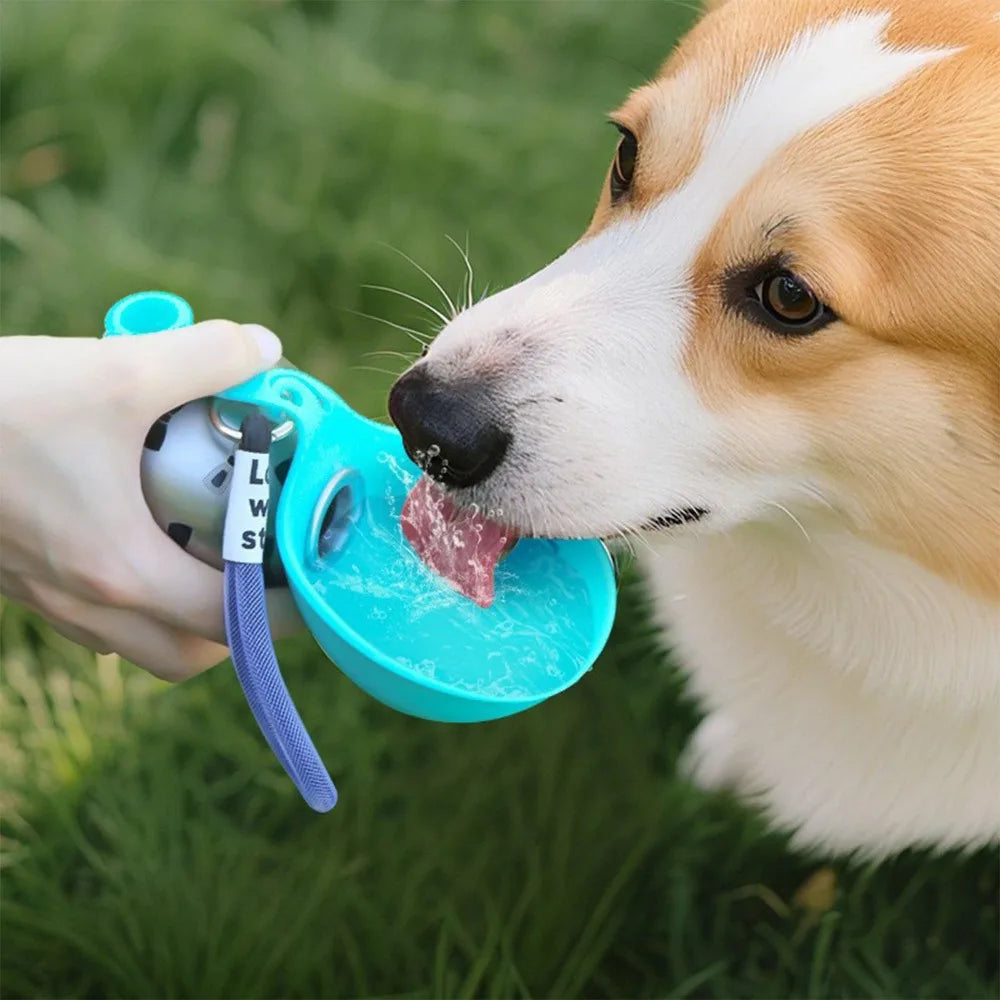PawDrop Dog Water Bottle in use